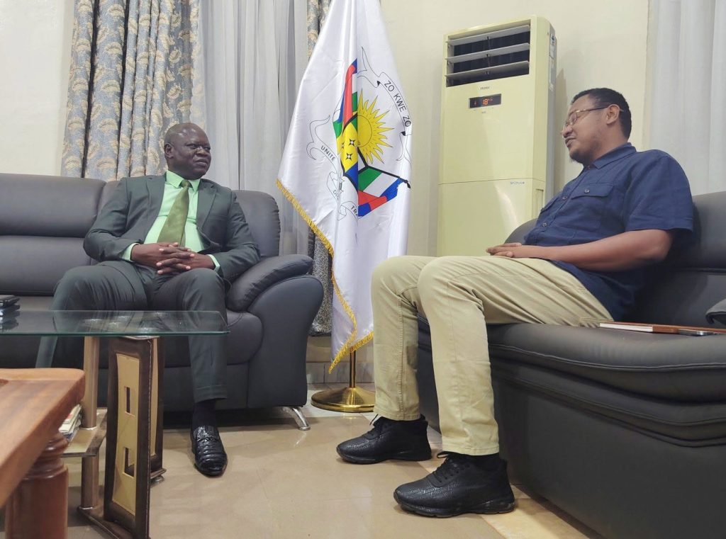 Info.Agri : Visite de courtoisie : le Directeur général de la Société Manioc de Centrafrique (SMCAF), M. HEREN ISSAKA JOAN, reçu par le Ministre de l&rsquo;Agriculture et du Développement Rural, Pr Emmanuel MBETID-BESSANE