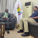 Info.Agri : Visite de courtoisie : le Directeur général de la Société Manioc de Centrafrique (SMCAF), M. HEREN ISSAKA JOAN, reçu par le Ministre de l'Agriculture et du Développement Rural, Pr Emmanuel MBETID-BESSANE