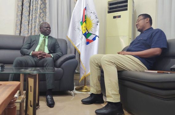 Info.Agri : Visite de courtoisie : le Directeur général de la Société Manioc de Centrafrique (SMCAF), M. HEREN ISSAKA JOAN, reçu par le Ministre de l'Agriculture et du Développement Rural, Pr Emmanuel MBETID-BESSANE
